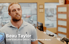Beau Taylor CEO and Founder of First Defence Face Masks Beau Taylor CEO and Founder of First Defence Face Masks